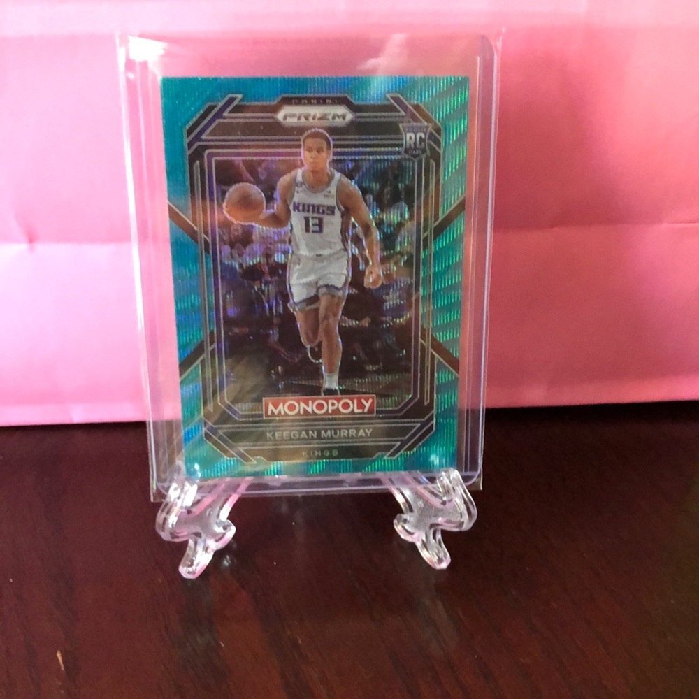 2022-23 Panini Prizm NBA Monopoly Keegan Murray RC Teal Wave Sacramento Kings